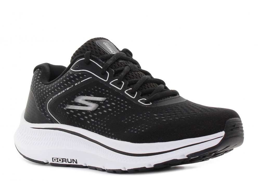 SKECHERS GO RUN CONSISTENT 2.0-MILE MARKER (220865/BKW) NEGRA